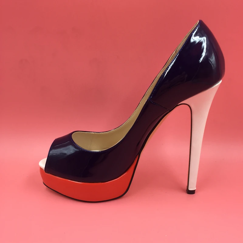 navy blue patent heels