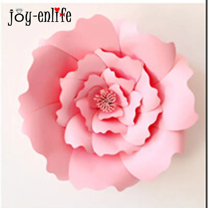 2 шт 20 см поделки бумажные цветы Свадебные украшения Искусственные розы цветы день рождения День Святого Валентина декорации - Цвет: Light Pink
