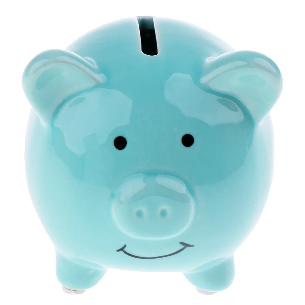 Kids Children Piggy Bank Money Box Saving Coins Cash Fun Novelty Birthday Gift Baby Room Home Decoration Ceramic Pig