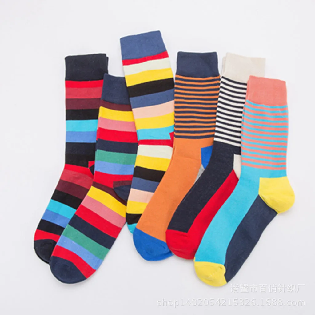 Winter unisex long socks six-color striped models comfortable and durable cotton fashion street skateboard socks носки 50