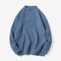 Новый модный свитер мужской s пуловер однотонный Slim Fit свитер Knitred шерстяной осенний корейский стиль повседневная мужская одежда