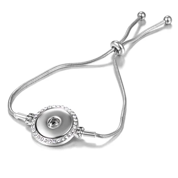 

10pcs/lot Vocheng Ginger Snap Bracelet Adjustable for Women 18mm Button Crystal Jewelry NN-614*10