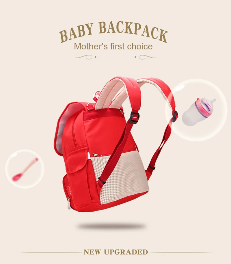 Baby Diaper Bag Large Capacity Waterproof Mummy Maternity Travel Backpack Organizer Nappy Changing Bags Nursing Bag Wetbag (12)