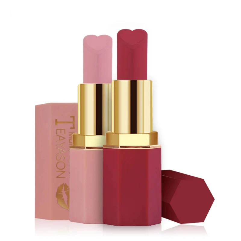 2019 Heart Shape Lipstick 12 Color Velvet Sexy Nude Matte Lipstick Makeup Waterproof Lasting Metallic Beauty Lipsticks Makeup 2019 Heart Shape Lipstick 12 Color Velvet Sexy Nude Matte Lipstick Makeup Waterproof Lasting Metallic Beauty Lipsticks Makeup