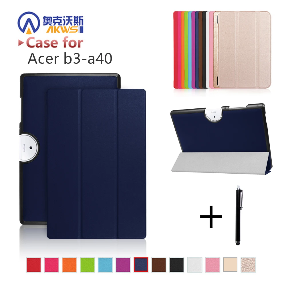 Чехол Funda для 2017 Acer Iconia One 10 дюймов B3 A40 защитный чехол планшета + Бесплатный