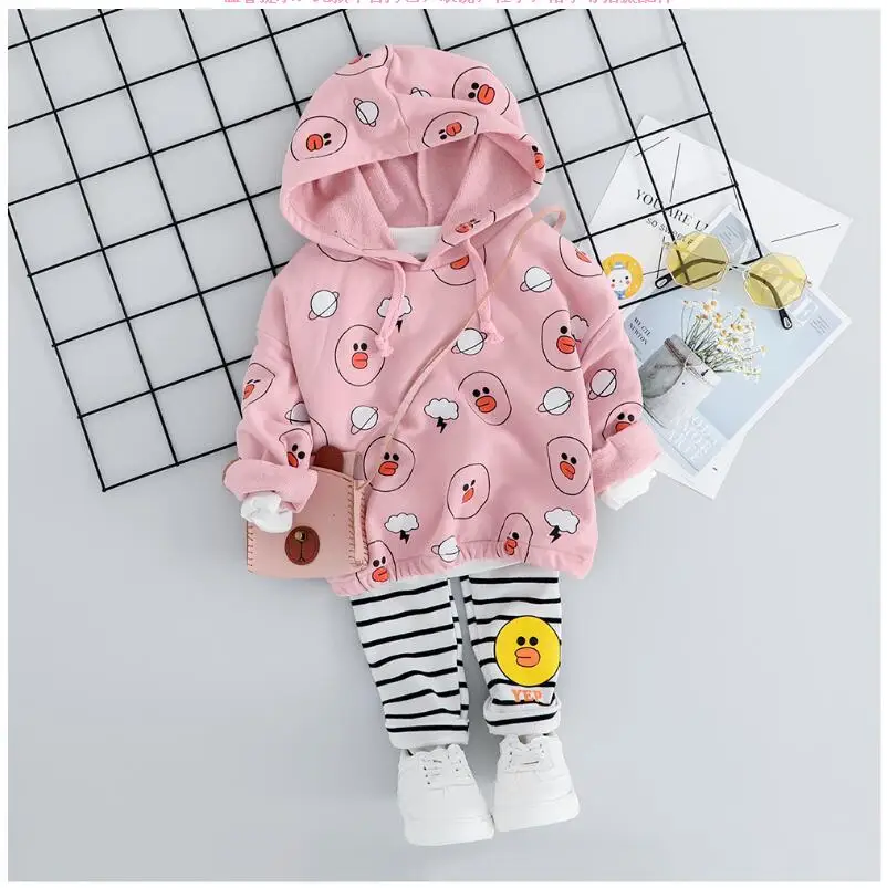 

2019 Autumn Toddler Girls Clothes Sets Baby Infant Clothing Suits Hooded Coats Pants Child Newborn Costume Christmas Outfit