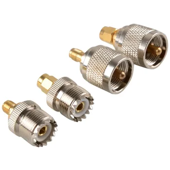 

New 4Pcs/Set Hot Adapter PL259 SO239 To SMA Male Female RF Connector Test Converter