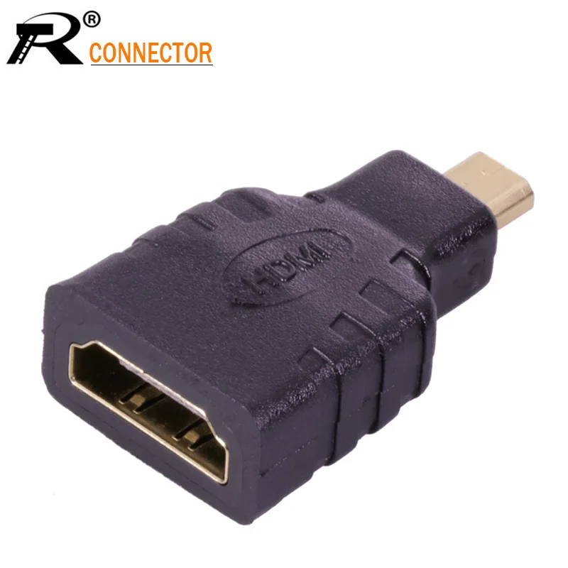 1pc HDMI female jack to micro HDMI plug for HDMI cable connect mobile