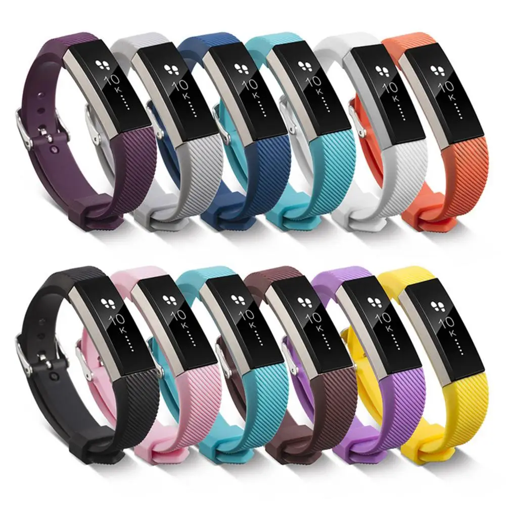 

Soft Silicone Replacement Strap For Fitbit Alta HR Band Wristband Strap Secure Adjustable 11 Colors Watchband Strap Clasp