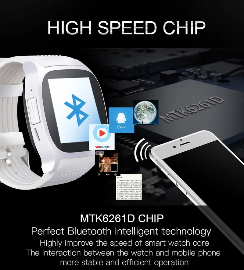 M26 T8 smart watch bluetooth MTK6261D LBS Базовая позиционирования камера поддерживает sim-карты, позволяя беспроводной звонок отвечать на телефонные 100 шт./лот DHL