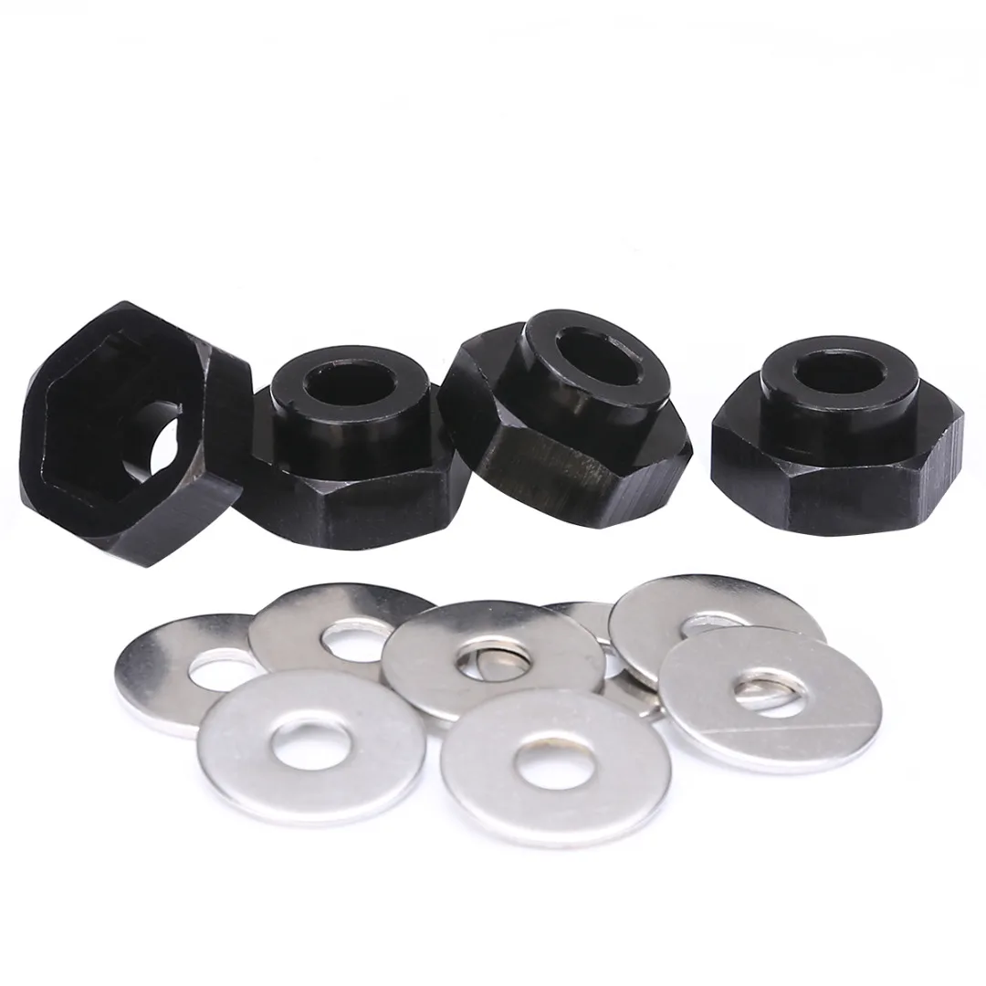 4Pcs/Set 12mm To 17mm Hex Wheel Adapter Extension 5mm For 1/10 1/8 RC Car Wheel Hex