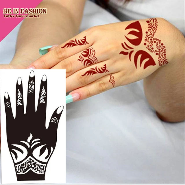 1pc tattoo airbrush stencils body painting henna stencil large