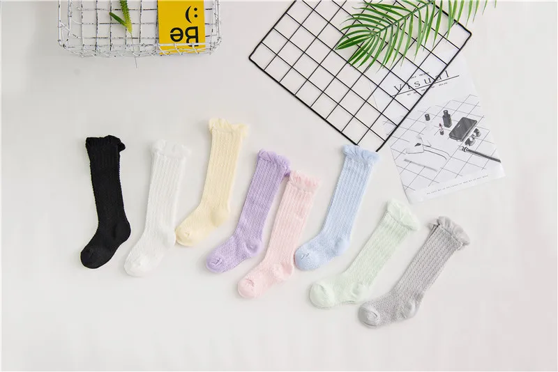 Носки в сеточку детские гольфы, детские носки-трубочки, хлопковые летние Ажурные Гольфы для малышей Дышащие носки для девочек и мальчиков