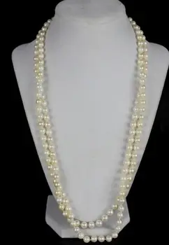 

38"9-10MM NATURAL ROUND SOUTH WHITE PEARL NECKLACE