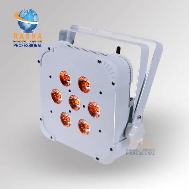 

New Arrival Wifi 7*18W 6IN1 RGBAW+UV LED Flat Par Can,RASHA LED Par Light,Disco Event Effect Light For Productions Stage Light