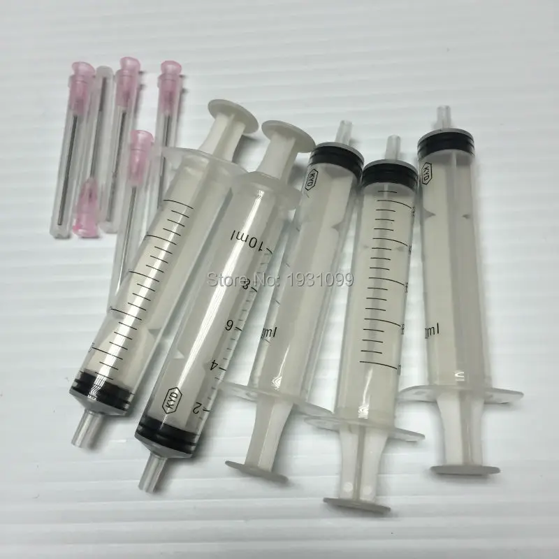 

YOTAT 5pcs 10ml syringes with needle for CISS or refillable cartridge suitable ink oil grease glue