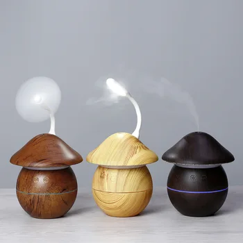 

usb air humidifier 250ml home office mini 7 Color Changing LED lights car humidifier with a small fan and LED night light