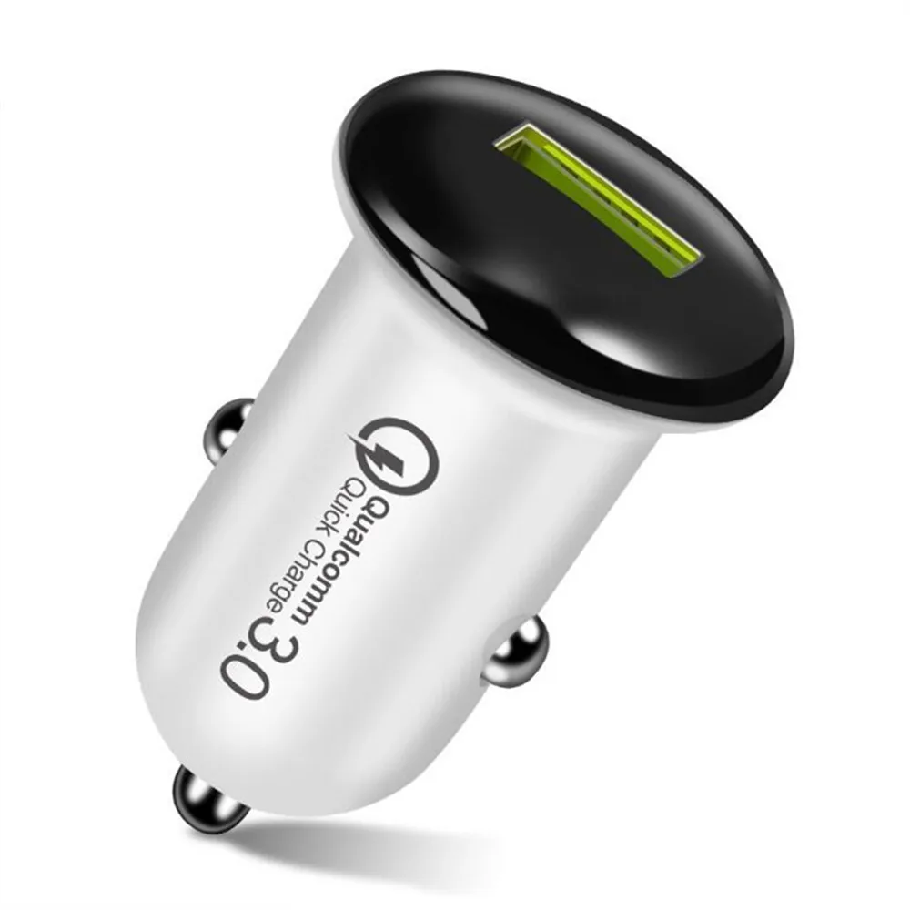 

Mini 18W Fast Charger USB Car Charger Adapter Quick Charge 3.0 Car-Charger Auto Charging For Xiaomi One plus 5T Mobile Phones