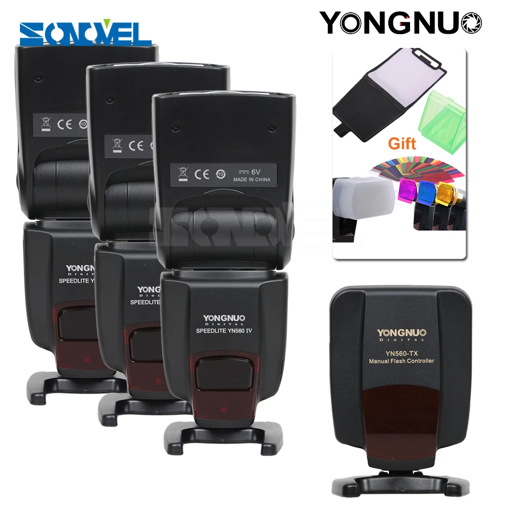 

YONGNUO Wireless Speedlite Flash Speedlite Controller YN560TX YN-560TX +3X YN560IV YN560-IV YN-560IV For Canon Nikon DSLR Camera