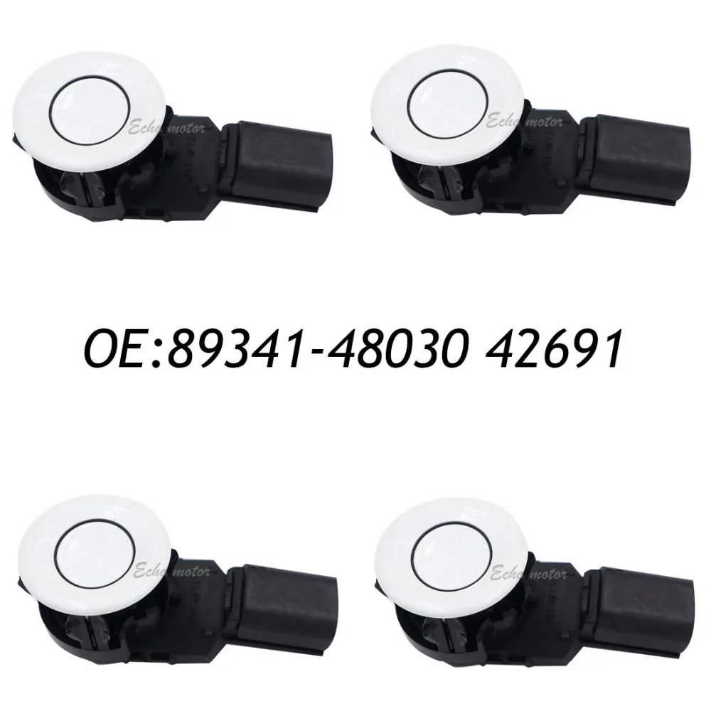 

NEW SET (4) White 89341-48030 42691 PDC Parking Sensor Reverse Assist For Toyota