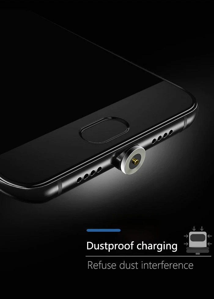 FBYEG СВЕТОДИОДНЫЙ Магнитный зарядный кабель для iPhone X, XR, XS, Max, 8, 7, кабель Micro USB, магнитное зарядное устройство USB/кабель type-C для samsung, Xiaomi