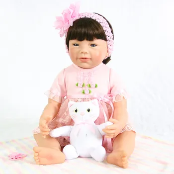 

New bebes reborn full vinyl silicone reborn baby dolls girls for child gift adoras doll princess alive can bathe