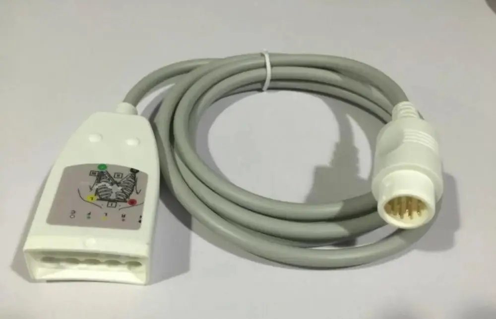 Совместимый hp M1669A M1668A M1663A кабель дальней связи ecg 12 pin к DG type 3 Lead 5 lead 78534C M1001A/B M1002A/B