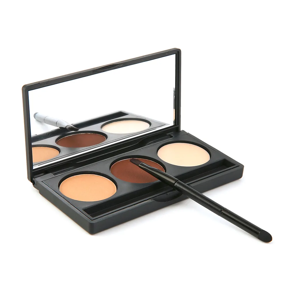 Makeup 3 Colors Eyebrow Powder Concealer Palette With Mirror Eyebrow
