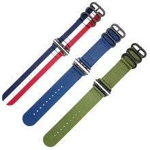 Холст нейлоновый ремешок для наручных часов Apple watch, 42 мм, 38 мм, версия запасной браслет ремешок Ремешок для наручных часов серии 1/2/3 полосы