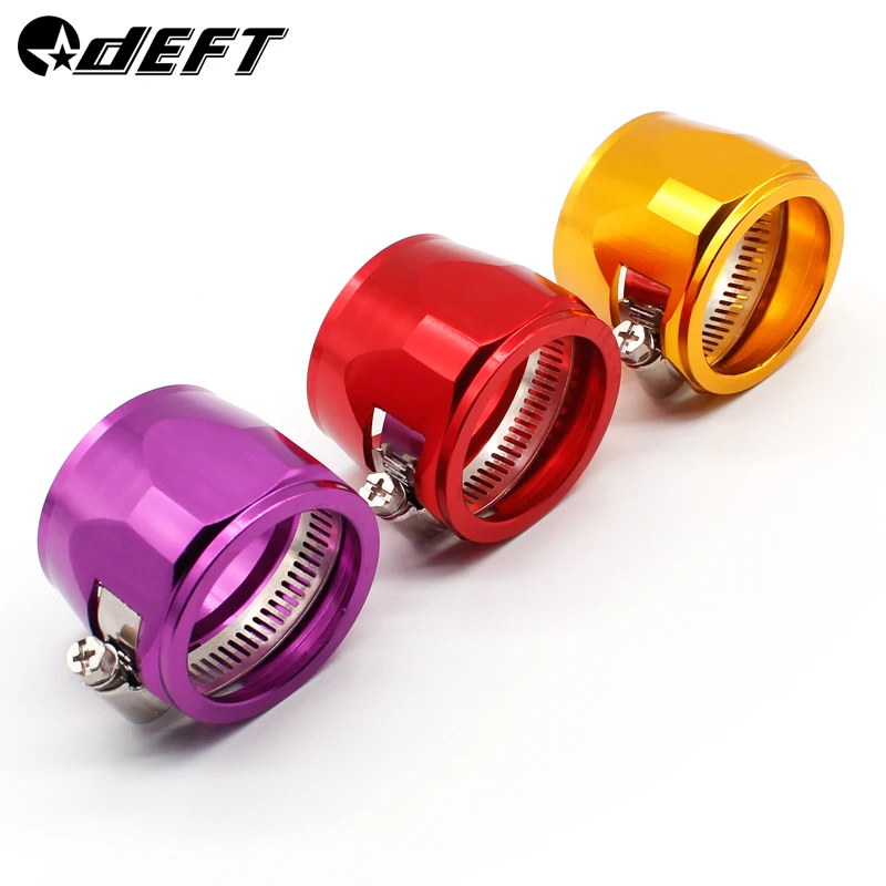 AN-8 AN8 Fuel Hose Clamp Finisher HEX Finishers HEX-8 Aluminum purple 2pcs
