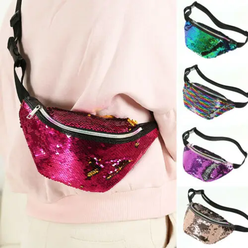 

AU Women Girls Waist Fanny Pack Belt Bag Chest Pouch Hip Bum Bag Small Purse