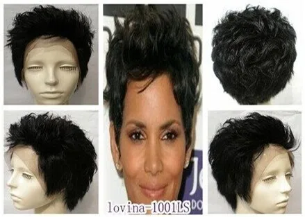 Lace Front Human Hair Wig Celebrity Hairstyles Halle Berry S