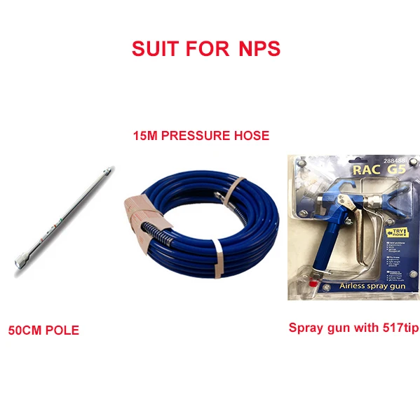 Professional aftermarket airless sprayer parts 20m high pressure hose 50cm extend pole spray gun with 517 tip painting set lighthouse round drill diamond painting 60 50cm big size