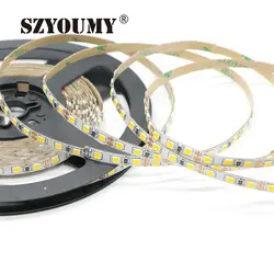 SZYOUMY 5 мм PCB 2835 Светодиодная лента 12 в белый/теплый белый 120 светодиодный s/m гибкий свет белого цвета не водонепроницаемый 25 м/лот