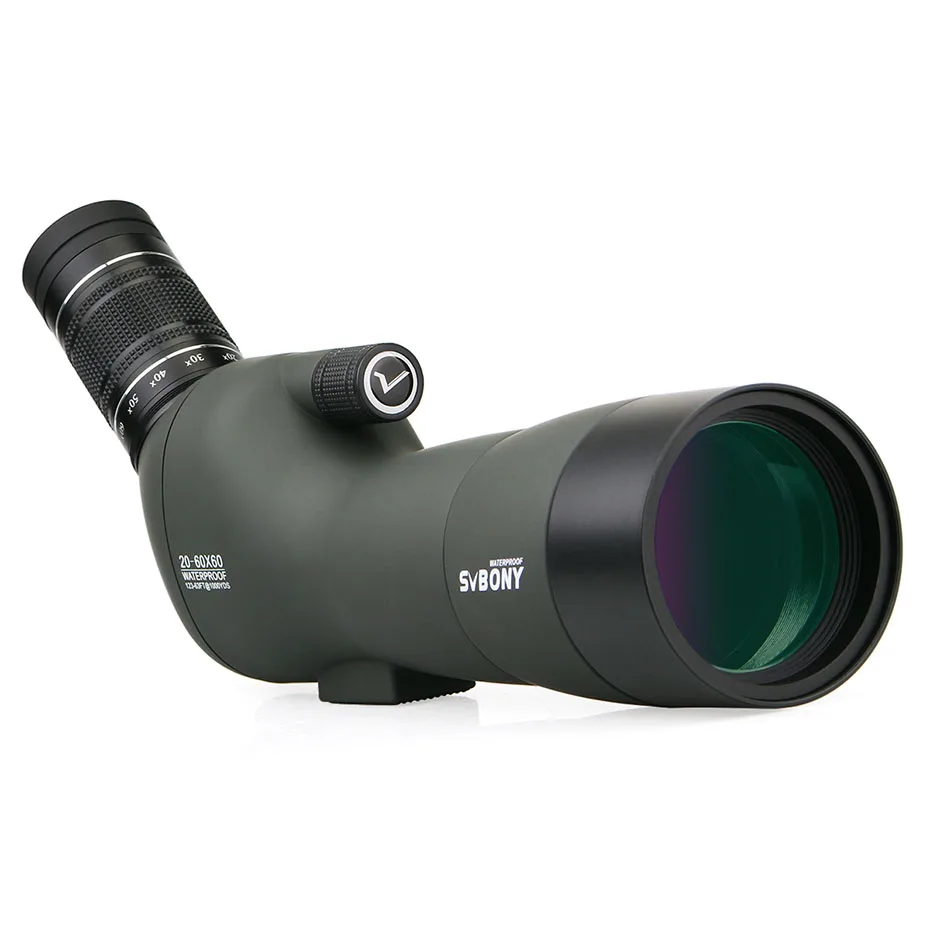 Visando o Escopo Tiro ao Alvo Svbony Ocular Zoom Bak4 Prisma Fmc Lente Objetiva Telescópio Birdver Caça 20-60x60 Sv29 23mm 6 ocular zoom bak4 prisma fmc lente objetiva