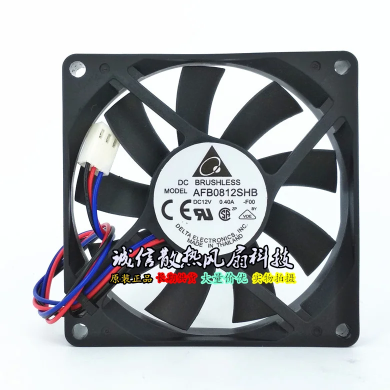 

Delta Electronics AFB0812SHB F00 Server Cooling Fan DC 12V 0.40A 80x80x15mm 3-wire