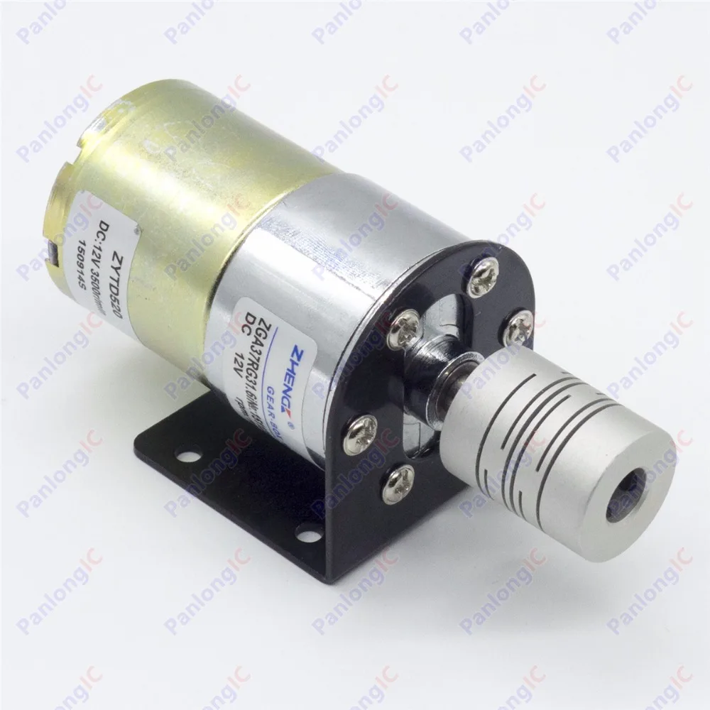 ZGA37RG 12 V DC 100 rpm Motor caja de engranajes 1/34 5 de alta par 3500 rpm Motor Reversible + Motor titular + 6mm a 8mm acoplamiento Flexible ZGA37RG 12 V DC 100 rpm Motor caja de engranajes 1/34 5 de alta par 3500 rpm Motor Reversible + Motor titular + 6mm a 8mm acoplamiento Flexible
