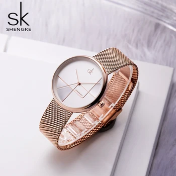 

SHENGKE 2019 Ladies Watch Business Luxury Crystal Watch Women Watches Rose Gold Women's Watches Relogio Feminino Montre Femme