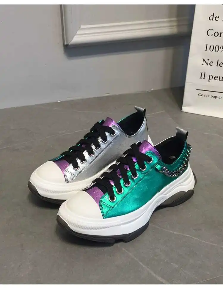 Fashion Sneakers Women Shoes New Women Vulcanize Shoes 2019 Platform Shoes Women Flats Female Chunky Sneakers Walking Shoes