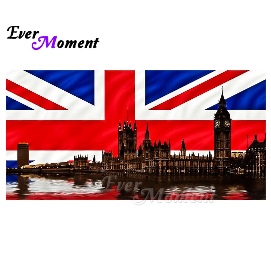 Ever Moment Diamond Painting London Big Ben Handmade Picture Of Rhinestone Full Square Embroidery Cross Stitch 3F1086 | Дом и сад