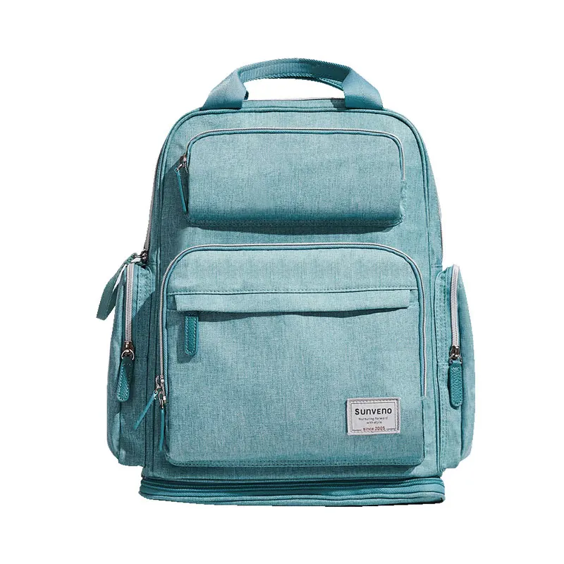 SUNVENO сумка для подгузников, рюкзак для беременных, сумка для ребенка, рюкзак для мамы, стильная коляска, детские пеленки, сумки для мам - Цвет: Green