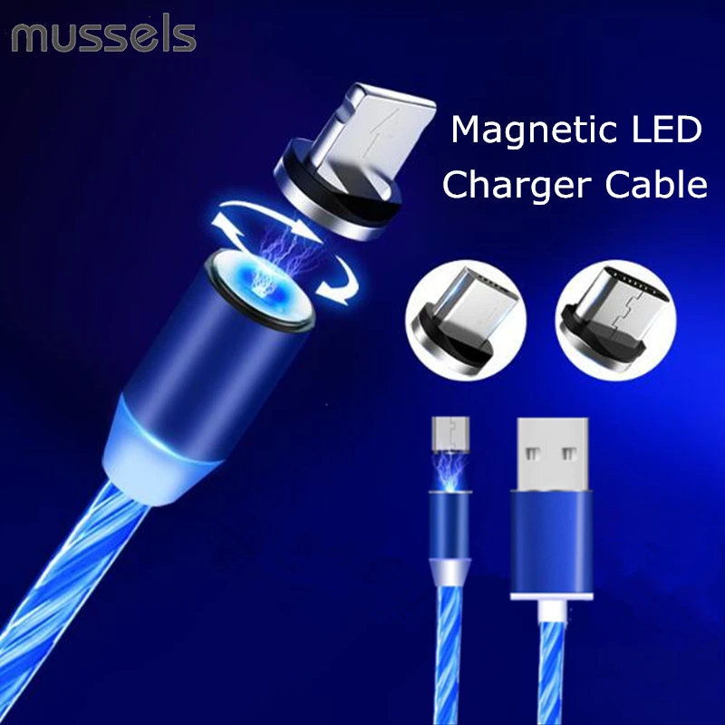 Магнитный usb кабель для Samsung Galaxy S10 Plus Huawei P20 P30 Pro Type C быстрая Магнитная