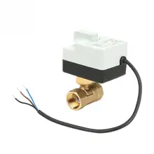 DN25/DN20/DN15 1-дюймовыечистые этикетки пробки 3 провода 2-Way Латунь моторизованный шаровой клапан для ИК кондиционер C220V