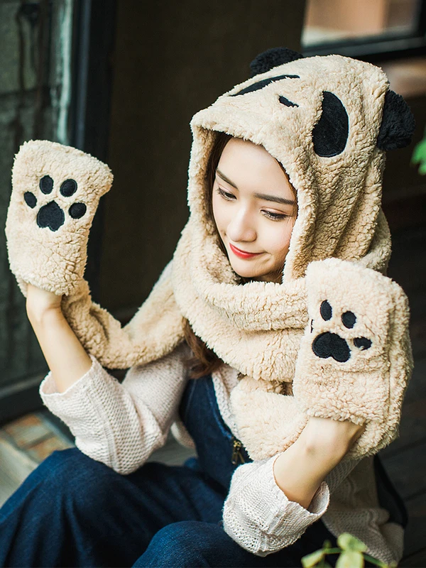 ZDFURS* Осенняя зимняя шапка женская цельная шапка теплая Толстая мягкая шапка для верховой езды Милая Студенческая шапка