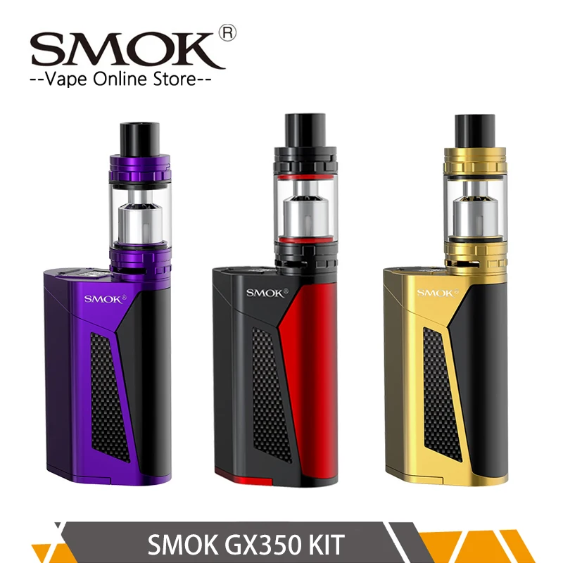 

Big sale!!! SMOK GX350 Starter Kit with 6ml TFV8 Cloud Beast Tank Atomizer & 350W 4 18650 batteries TC Box MOD e-Cig Vape Kit