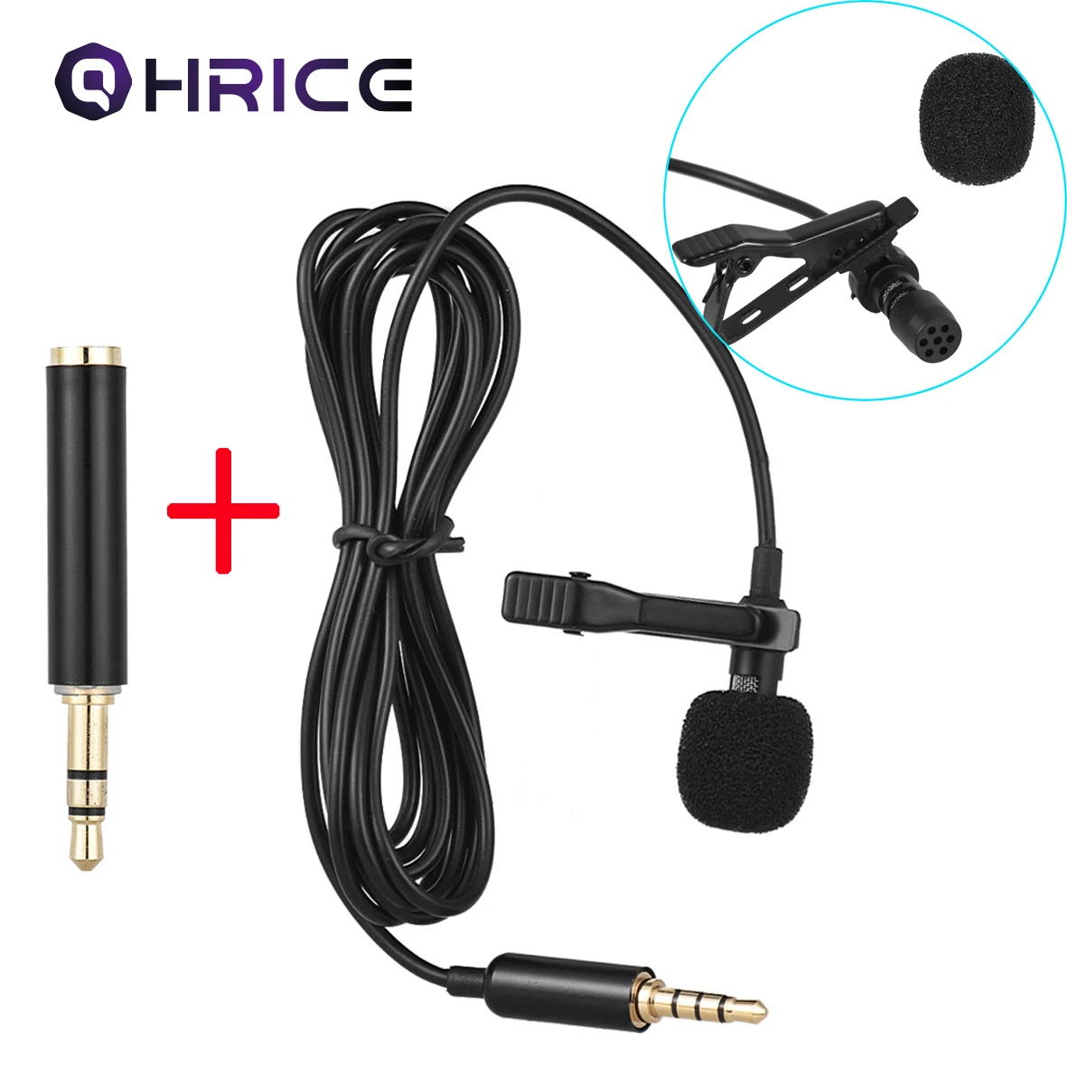 

Andoer 1.45m Mini Portable Microphone Condenser Clip-on Lapel Lavalier Mic Wired Mikrofo/Microfon for Phone xiaomi for Laptop