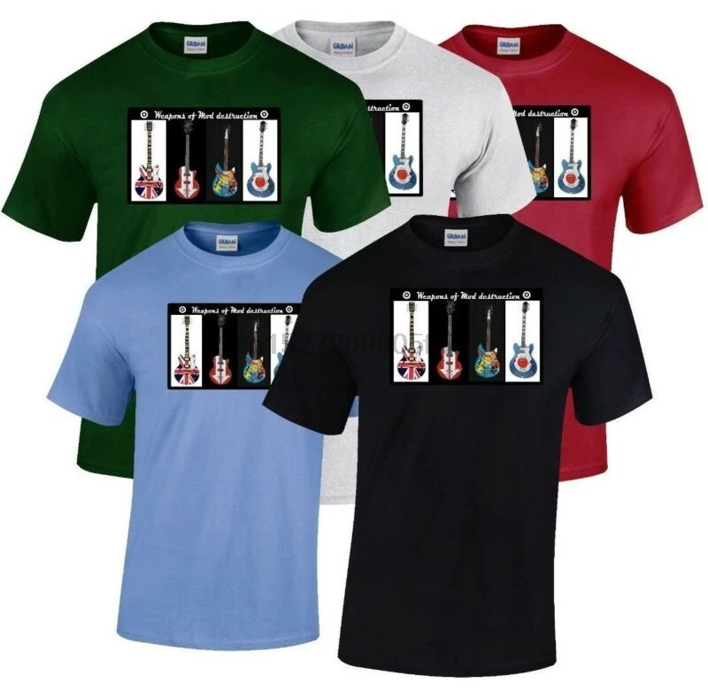 

MENS TSHIRT JAM PAUL WELLER GUITARS MODS SCOOTERING VARIOUS COLOURS FREE POST