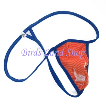 

Mens String Pouch Thong Triangle T Back G799C Seahorse Orange wave prints