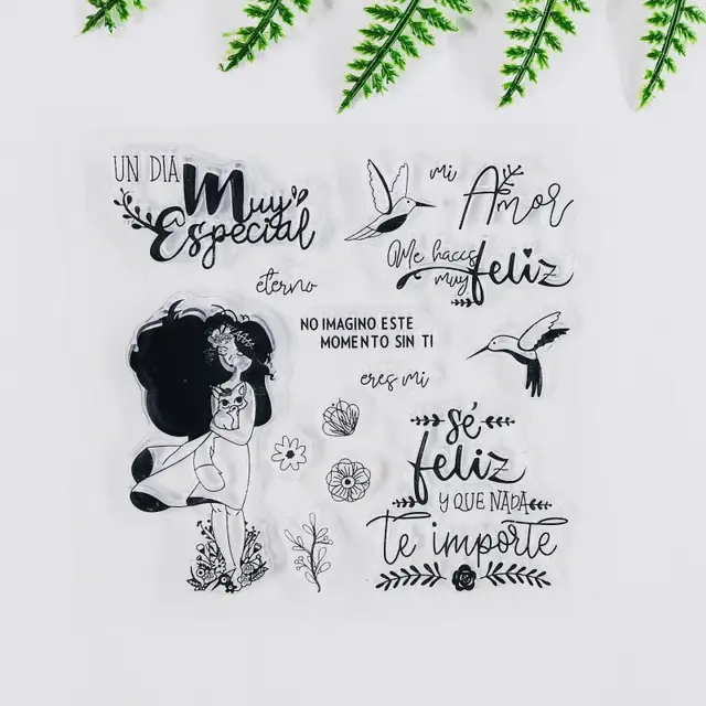 Us 259 34 Offnew Arrival Spanish Fairy Transparent Clear Silicone Stamp Seal For Diy Scrapbooking Photo Album Decorative Clear Stamp Sheets In