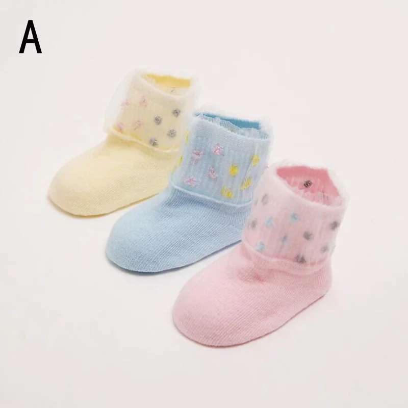 Г. новые кружевные подбора цвета одежда для малышей носки для детей ясельного возраста для маленьких пол ноги Носки - Цвет: A